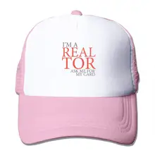 L'm A Realtor Ask Me for My Card Mesh бейсбольные кепки унисекс, Кепка в Стиле Дальнобойщика розового цвета