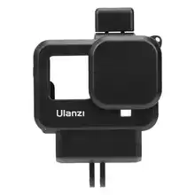 Ulanzi G8-9 esportes câmera gaiola proteção quadro caso vlog bateria mic adaptador 52mm filtro adaptador anel para gopro 8 ação câmera