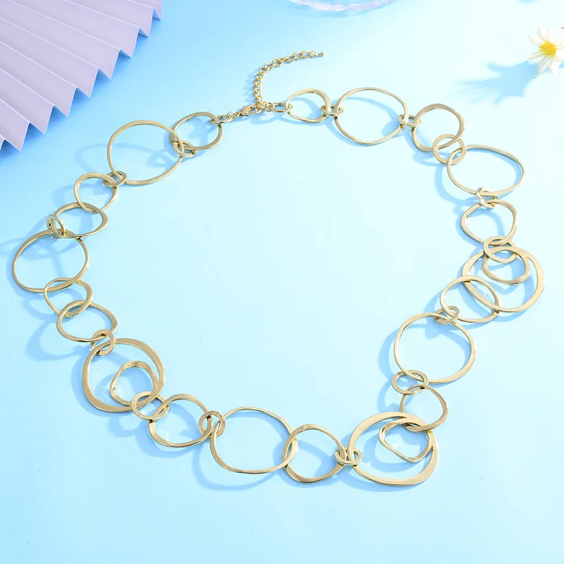 Shineland Новая мода в этническом стиле золото/Подвески серебряного цвета ожерелье с длинными цепями Роскошные ювелирные изделия для Для женщин
