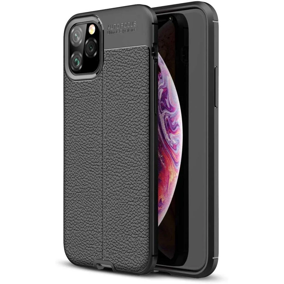 

Soft Silicone Litchi Grain TPU Leather Back Cover Matte Frosted Shockproof Case Shell For iPhone 11 Pro XS MAX 6 6s 7 8 Plus