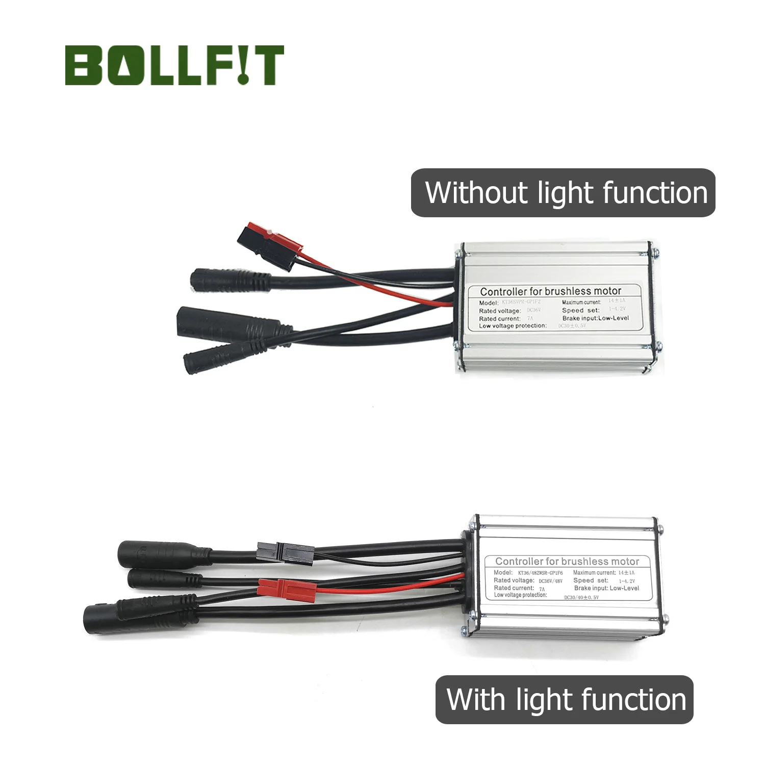 BOLLFIT 36/48V 14A 6 МОП воды доказательство разъем контроллер KT 250 W/350 Вт мотор для электрического велосипеда аксессуары светильник