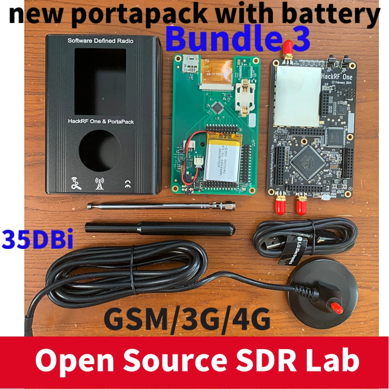 PORTAPACK+ HACKRF ONE+ 0,5 PPMTCXO+ 1000mAH аккумулятор+ 2,4 сенсорный ЖК-дисплей