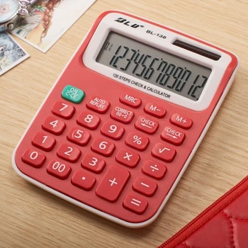 

12 Digit Desk Calculator Large Buttons Financial Business Accounting Tool colorful for office school promotion gift