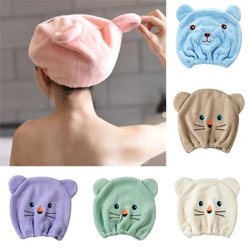 

NEW Good Hygroscopicity And Breathability Microfiber Hair Turban Quickly Dry Hair Hat Wrapped Towel Cap Towel