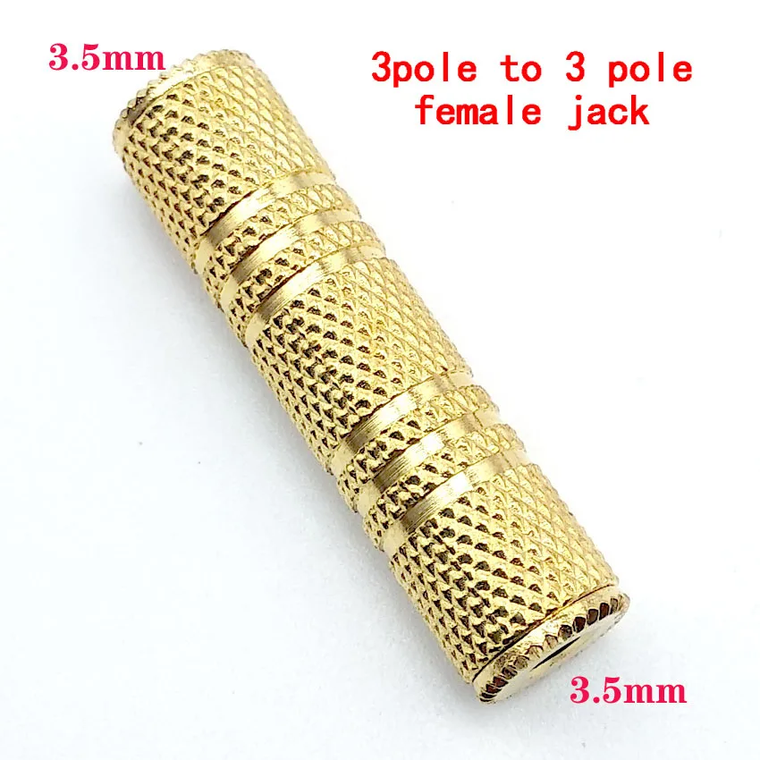 10 Pack - 3.5mm 1/8" Gold Stereo Female Jack Aux Coupler Keystone Snap-In White - Foto 4