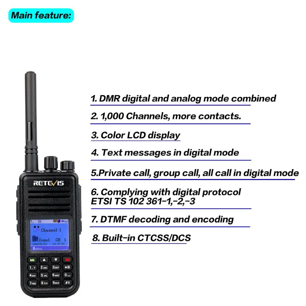 HOT Original TYT MD 380 Digital Mobile Radio DMR UHF 400 480MHz 5W Two Way Radio 3