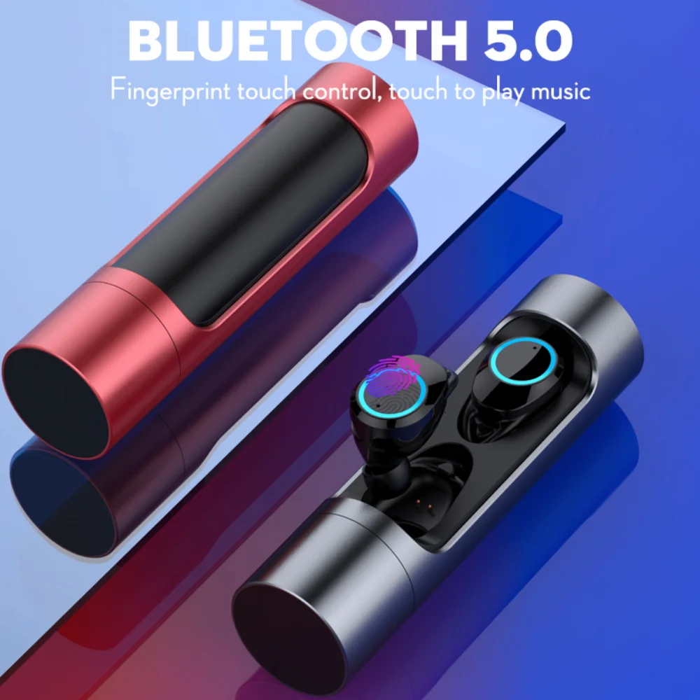 Bluetooth 5,0, беспроводные наушники с глубоким басом, водонепроницаемые наушники-вкладыши с зарядным устройством для Apple iPhone 7 8 X