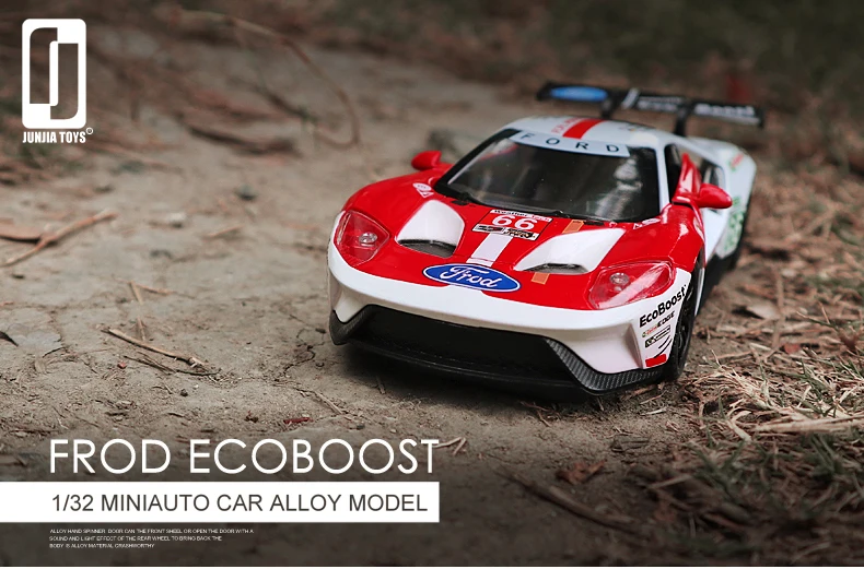 1/32 Высокая имитационная дорожка версия Ford V8 GT спортивный автомобиль сплав модель автомобиля Металл тянет назад гоночный игрушечный автомобиль модель автомобиля