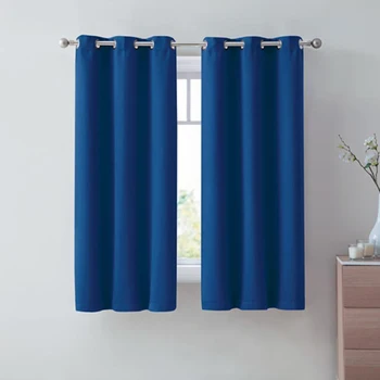 

42-52 Inch Polyester Blackout Curtain Sets European Solid Matte Curtain Sets Living Room Bedroom Modern Simple Home Decorations