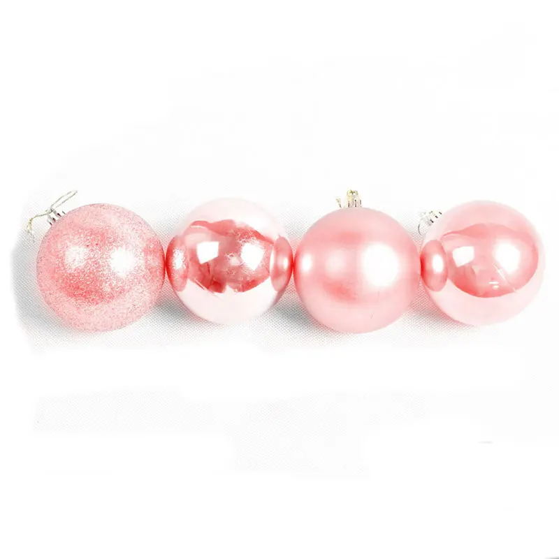 Pink 24PCS/Set Christmas Decorative Ball Party Christmas Tree Hanging Ornaments - Цвет: Pink