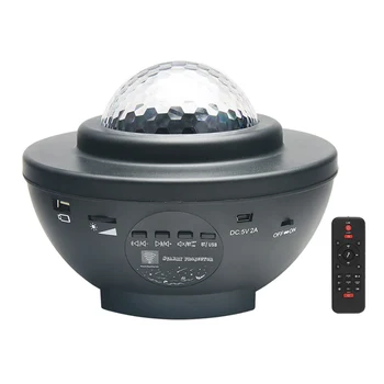 

Remote Control USB LED Star Night Lamp Music Starry Water Wave Bluetooth Projective Light Ornament Kid Birthday Gifts