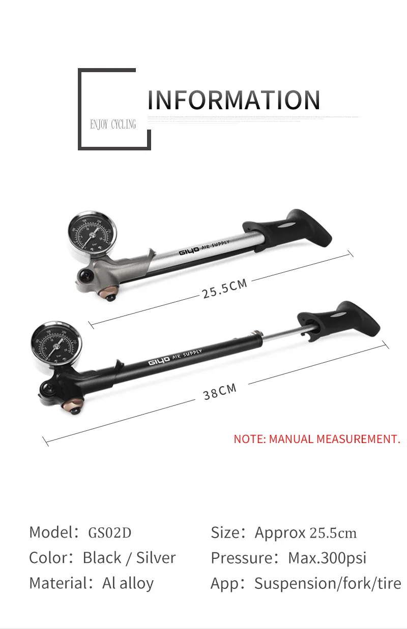 Мини велосипедный насос Schrader 300psi велосипедный воздушный ударный насос для вилки задняя подвеска дорожный горный велосипед насос MTB насос с Guage