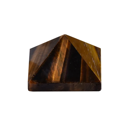 Tiger eye 1PC natural crystal amethyst rose quartz pyramid handmade carving repair healing crystal can be used for home decoration gifts - Цвет: Tiger eye