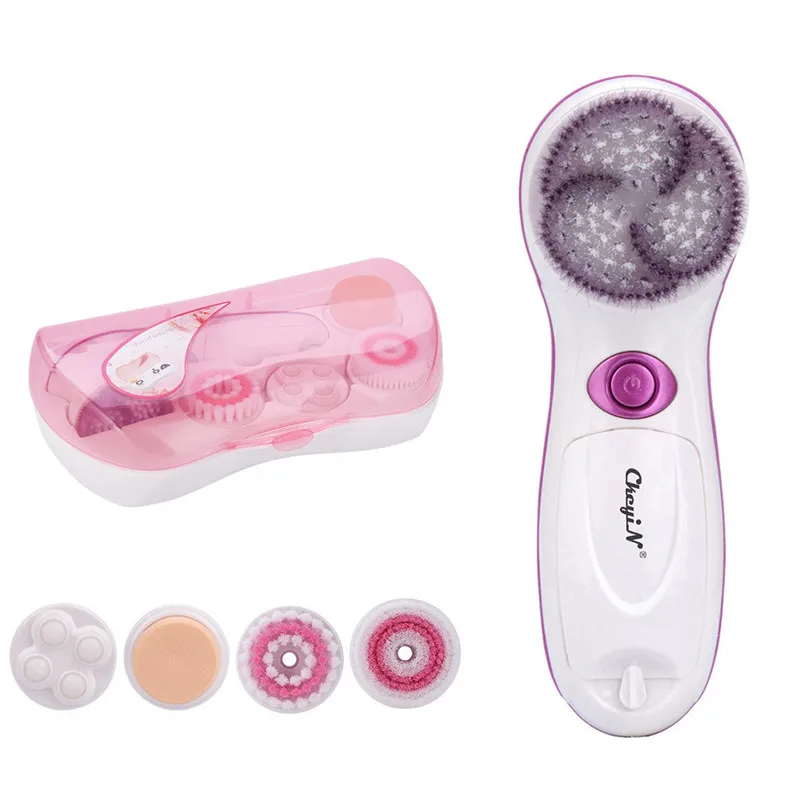 

5 In 1 Rotating Face Cleaning Brush 2 Speeds Blackheads Remover Deep Cleaning Pores Cleaner Skin Exfoliating Facial Massager