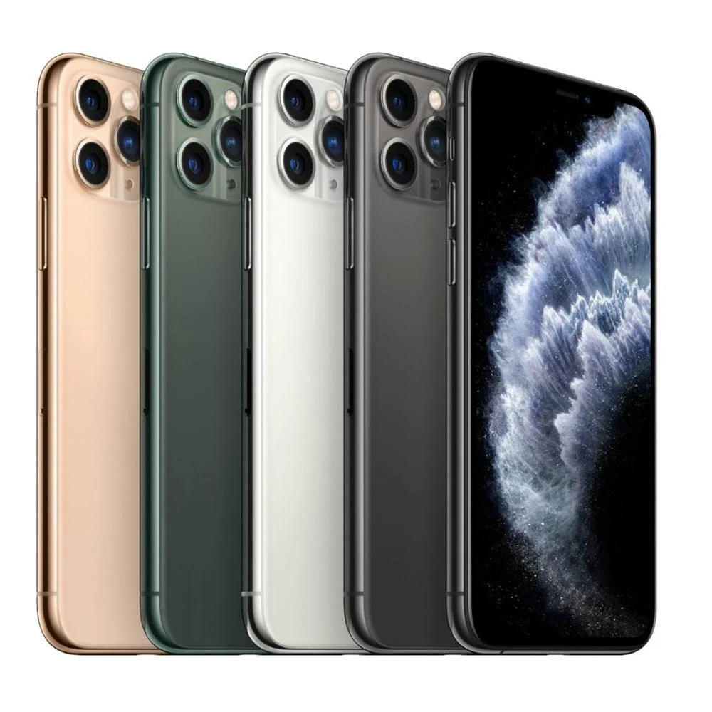 Original iPhone 11 Pro/Pro Max Triple Rear Camera 5.8/6.5" Super AMOLED Display A13 Chipset IOS 13 Smart Phone MI BlueTooth cell phones with 4 cameras