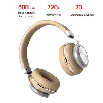 

Q7 Bluetooth Headphones Wireless Earphone Over-ear Noise Reduction HiFi Stereo Gaming Headset with Mic Support TF Card