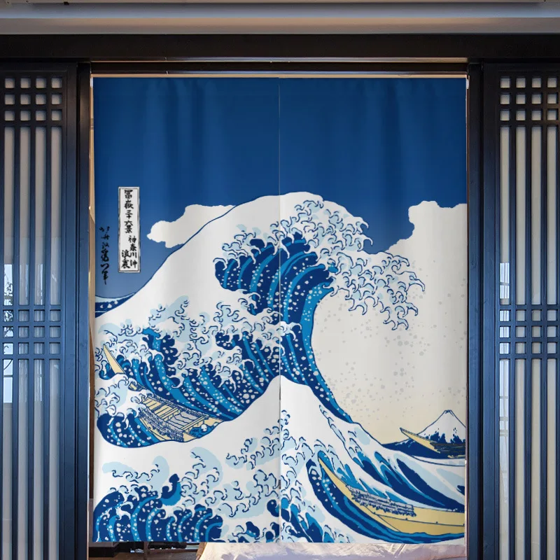 Японская Ukiyo-e дверь занавес крепление Fuji перегородка занавеска кухня спальня туалет Половина занавес фэн шуй занавес Норен