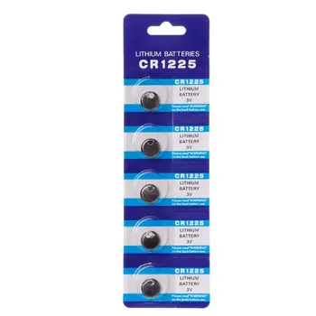 

5PCS Lithium Battery CR1225 Electronic Coin Cell Button Batteries 3V LM1225 BR1225 KCR1225 CR 1225 Watch Car Key Toy Remote L41F