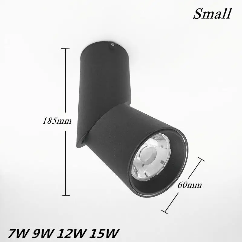 Surface Mount Dimmable Cylinder LED Downlights 7W 9W 12W 15W COB Ceiling Spot Lights AC85~265V Round Lamps Lndoor Lighting