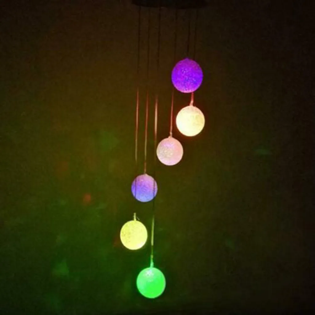 wind chimes light Solar energy wind chimes outdoor Powered LED Garden Hanging Spinner Lamp Color Changing K927
