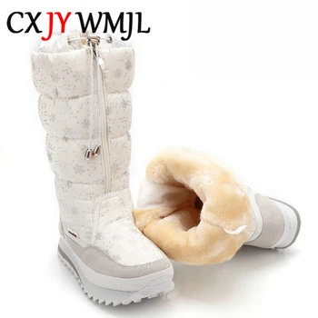 

Large Size Women Boots Winter Shoes Woman Platform Plush Warm Waterproof High Snow Boot Skid Thick Bottom Tall Female Booties 42