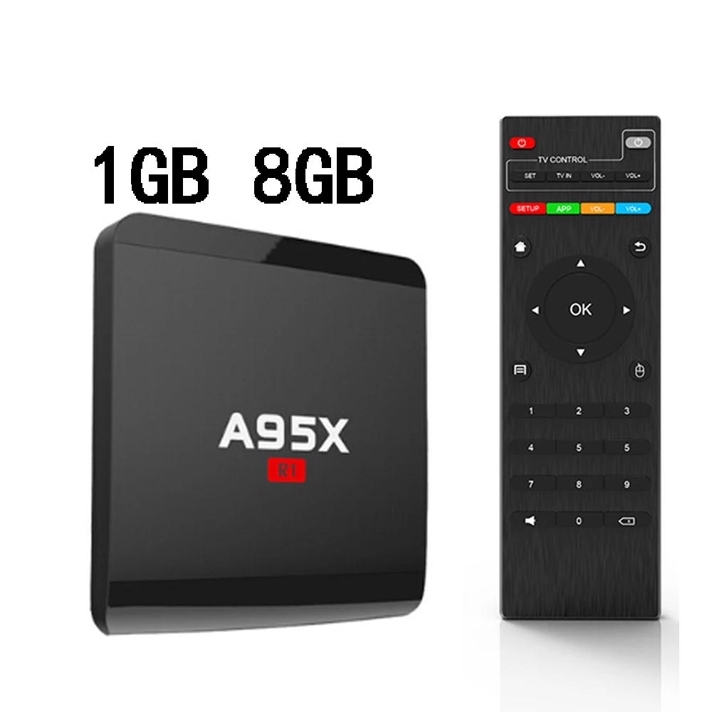 8GB A95X R1 Android 7,1 ТВ приставка Amlogic S905W четырехъядерный 1 ГБ 8 ГБ Wifi медиаплеер Android 6,0 4K Смарт ТВ приставка - Цвет: 8GB