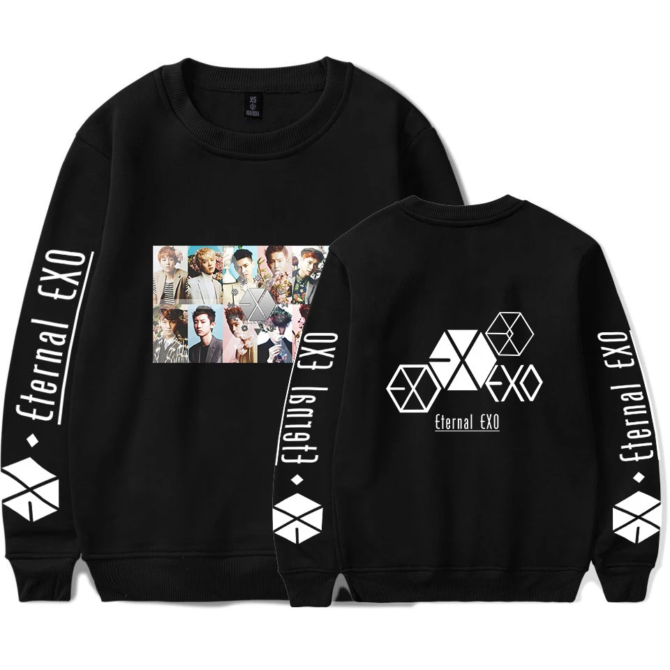 EXO PLANET#5 свитшоты женские новые толстовки с принтом пуловер с капюшоном плюс размер EXO PLANET#5 толстовки с капюшоном