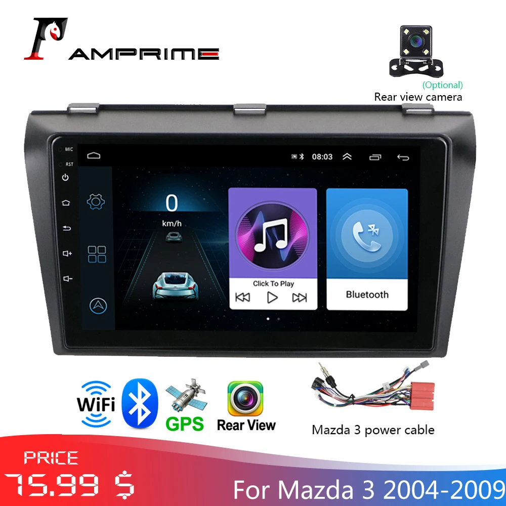 Автомобильный мультимедийный плеер AMPrime 9 &quot 2 din Android радио MP5 стерео GPS Bluetooth Wi-Fi