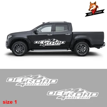 

4X4 Wheel Drive Mountain Graphics Sticker Sport SUV Pickup Truck Vinyl Decal Off Road for Ford Ranger Colorado Ram GMC Canyon