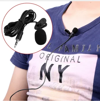 

Portable External 3.5mm Hands-Free Mini Wired Collar Clip Lapel Lavalier Microphone For PC Laptop Lound Speaker Mini Speaker