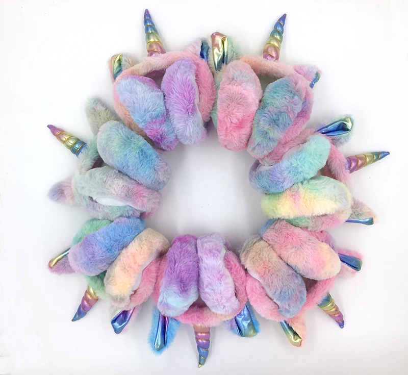 Warm Rainbow Unicorn Earmuffs