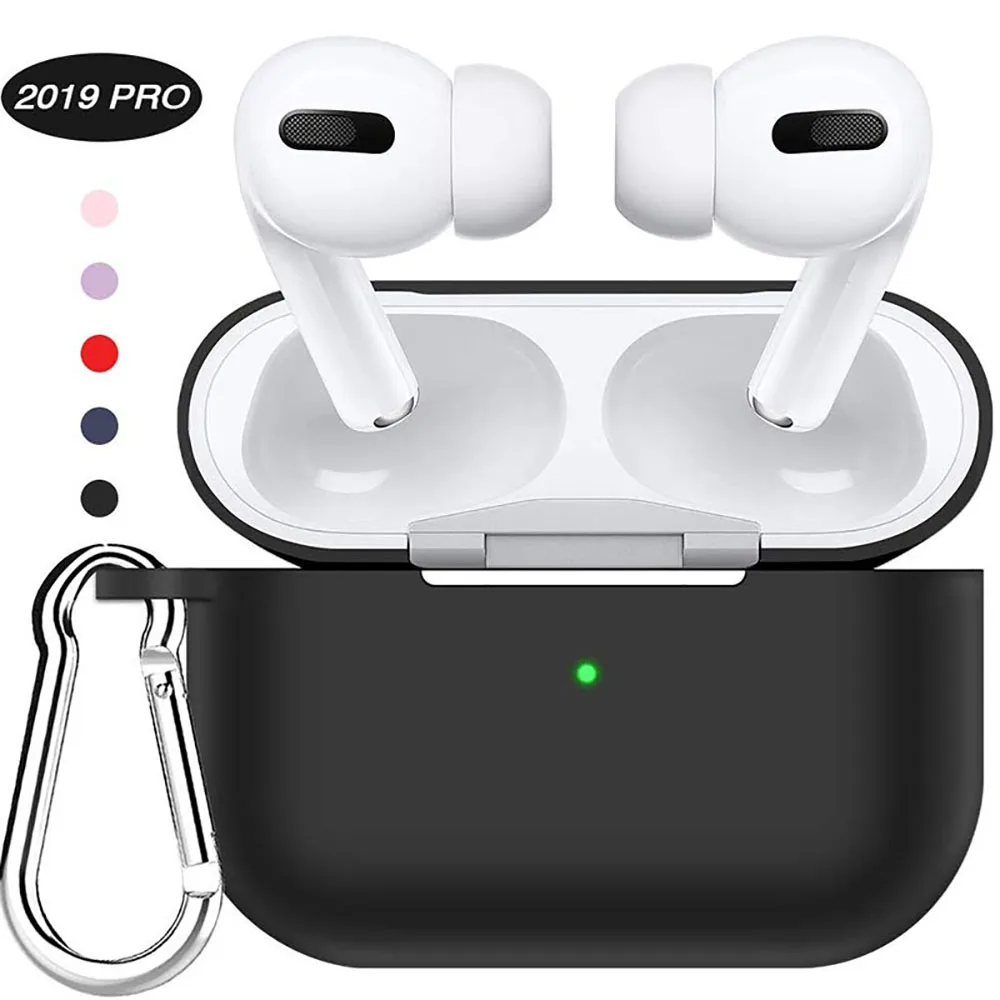 Compatible For AirPods Pro Case Cover Silicone Protective Skin Airpod 3 (Front LED Visible) Black | Электроника