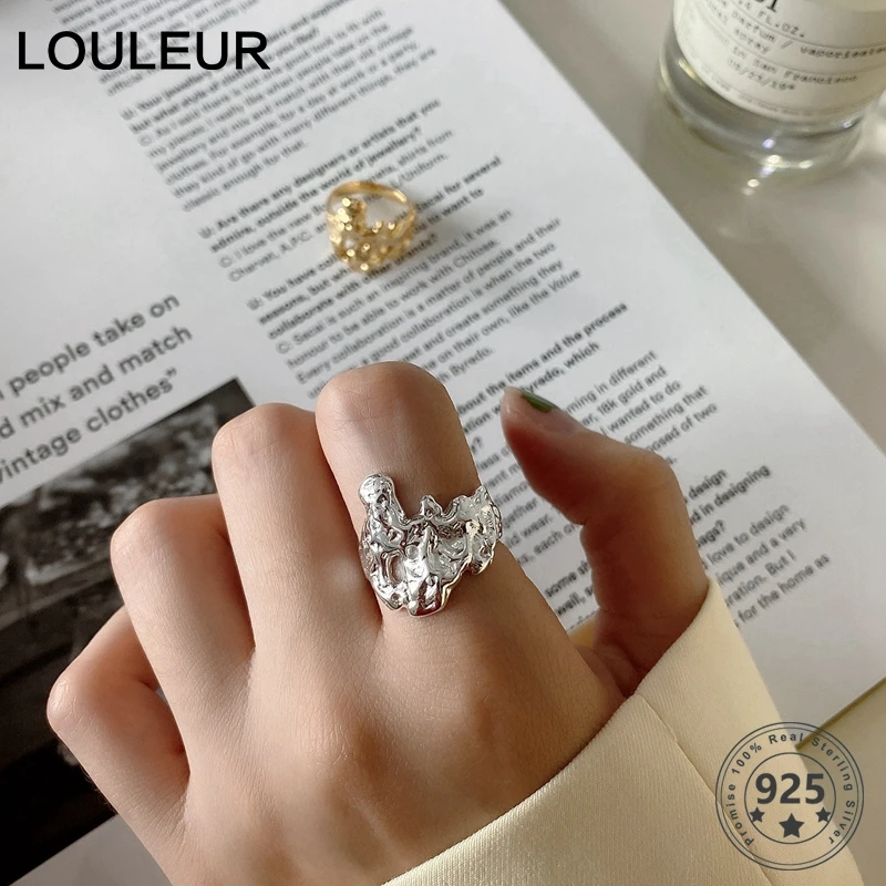Женское ажурное кольцо LouLeur ювелирное изделие в стиле минимализма западном