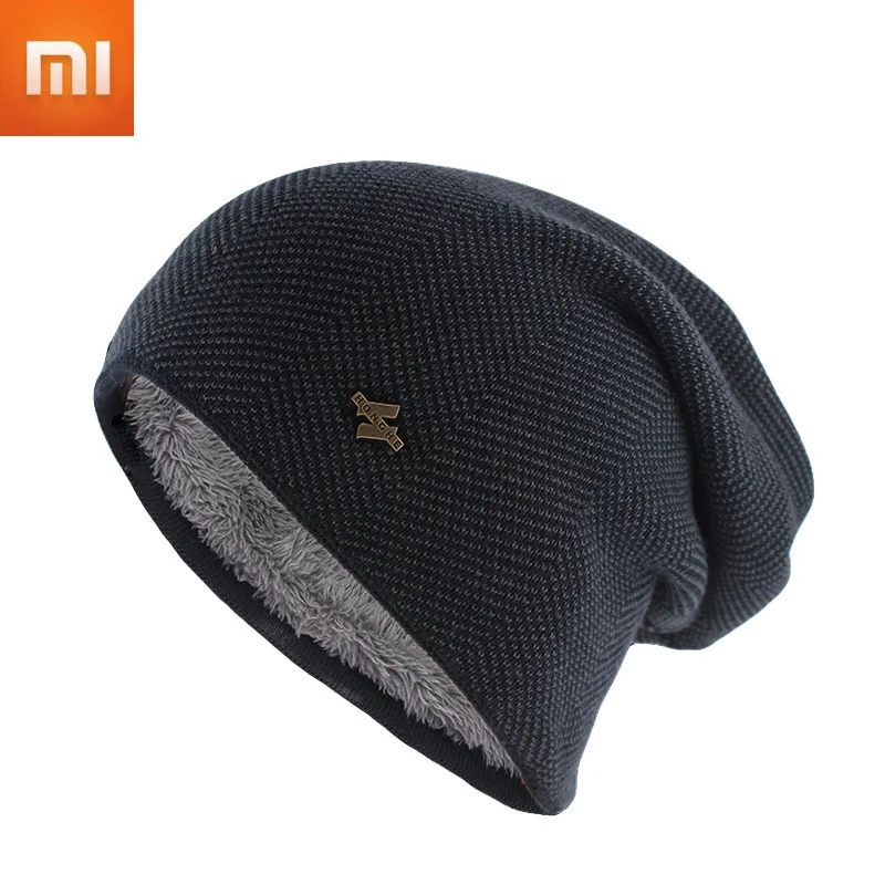 Зимняя теплая шапка Xiaomi Mijia для женщин и мужчин вязаные повседневные облегающие