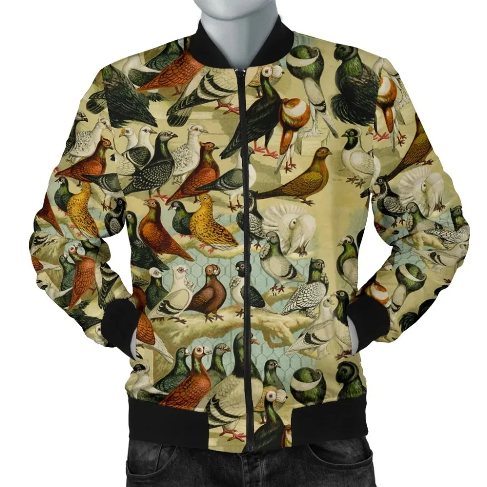 Men's Bomber Jacket - Pigeons 1
