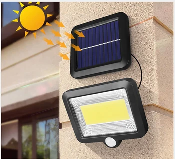 

SUNYIMA COB 100 LED Solar Motion Sensor Wall Light Outdoor Solar Lamp Waterproof Infrared Spotlights Emergency Street Lamp