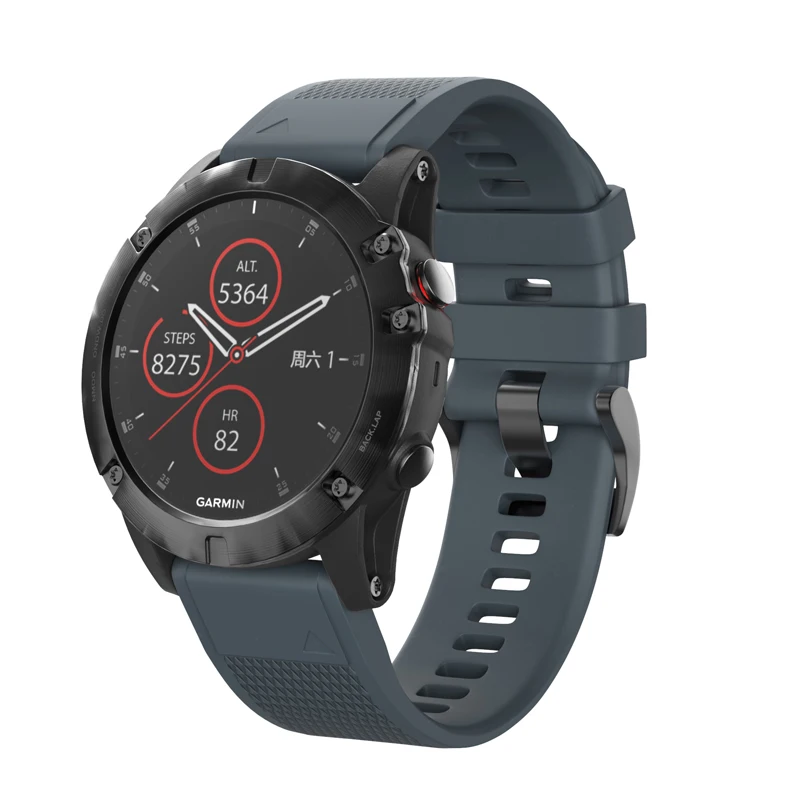 22 мм силиконовый браслет ремешок для часов Quick Release для Garmin Fenix 5 5X Plus ING-SHIPPING - Цвет: Navy Blue