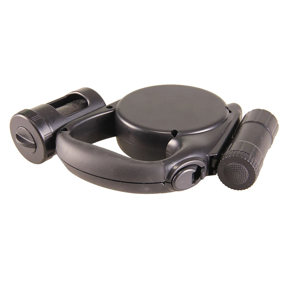multi-function retractable dog leash with garbage bags LED light 4.5 meters automatic traction rope black