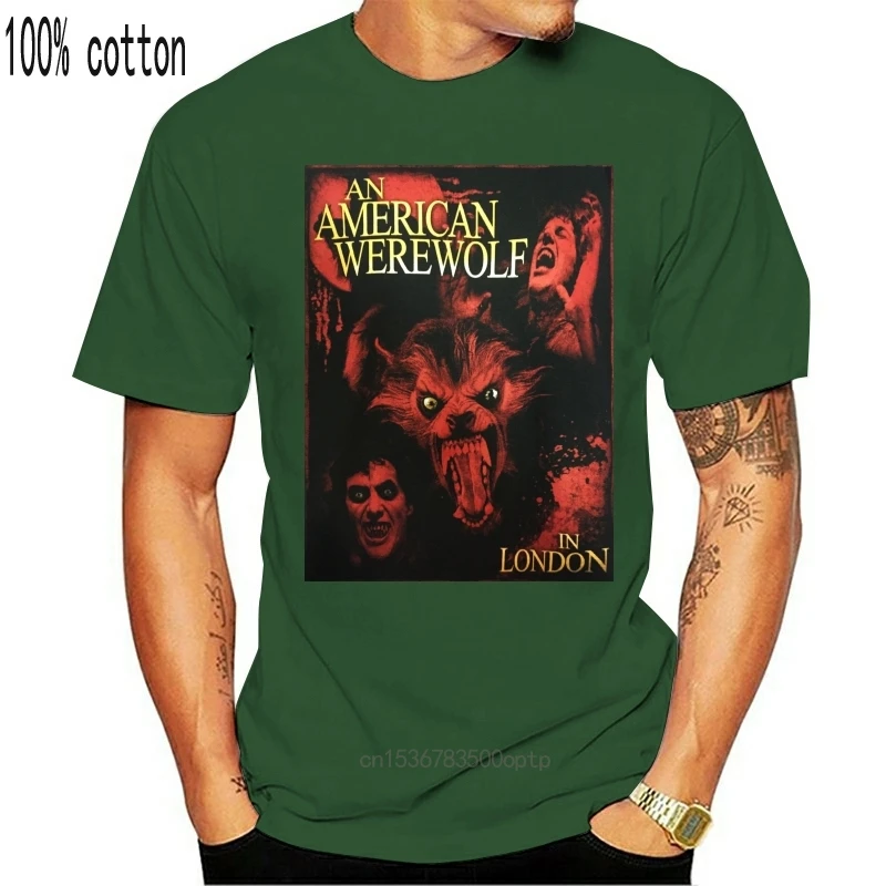 Футболка Американский оборотенок в Лондоне новинка 2020 Летние повседневные