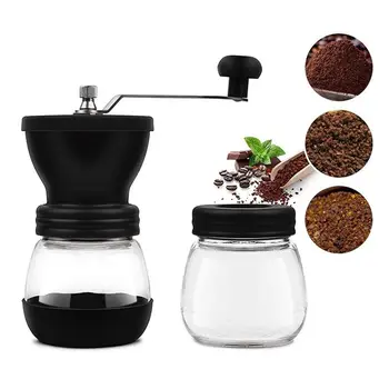 

manual Ceramic coffee grinder Portable hand coffee maker Washable Hand Mill burr coffee bean grinder machine Ceramic Core Home