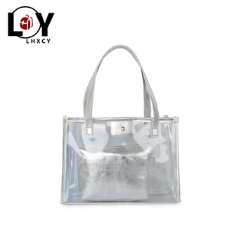 

Pvc Clear Bag Waterproof Mother-child Package Purses And Handbag Luxury Travel Women Shoulder Bag Korean Version Transparent Bag