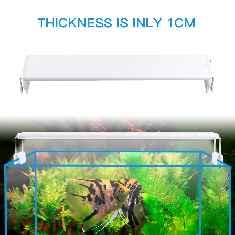 Super Slim Aquarium Fish Tank LED Light 220v Plant Grow Light Lamp Adjustable Change Color Fish Aquatic Pet Supplies