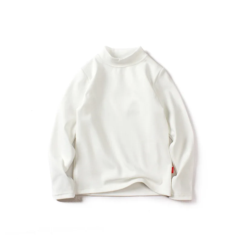 Girls Tshirt Autumn Winter Korean Children Warm Bottoming Shirt Kids Tops Candy Color Turtleneck Tshirts for Boys 5-14Yrs