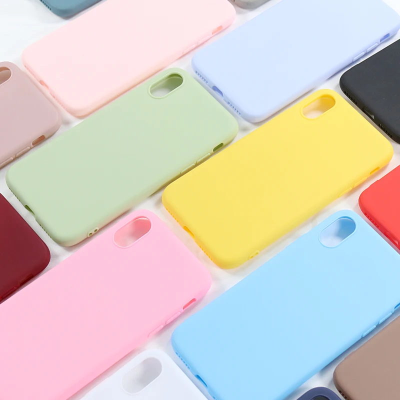 

Soft Silicone Case For Samsung Galaxy A6 A9 A7 2018 A70 A60 A50 A40 A30 A20S A10S M20 M30 M40 S8 S9 S10 Plus Candy Color Cover