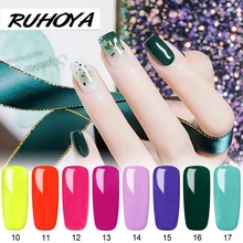 Ruhoya マニキュアハイブリッドワニスゲル半永久 5 ミリリットルネイルアートマニキュア Vernis のプライマーポリベースジェル延長(China)