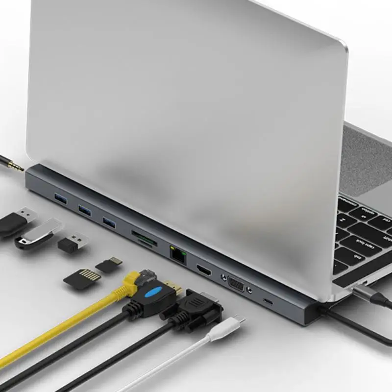 HC101C3 10 в 1 USB-C концентратор тип-c к USB3.0 HDMI DP док-сплиттер адаптер