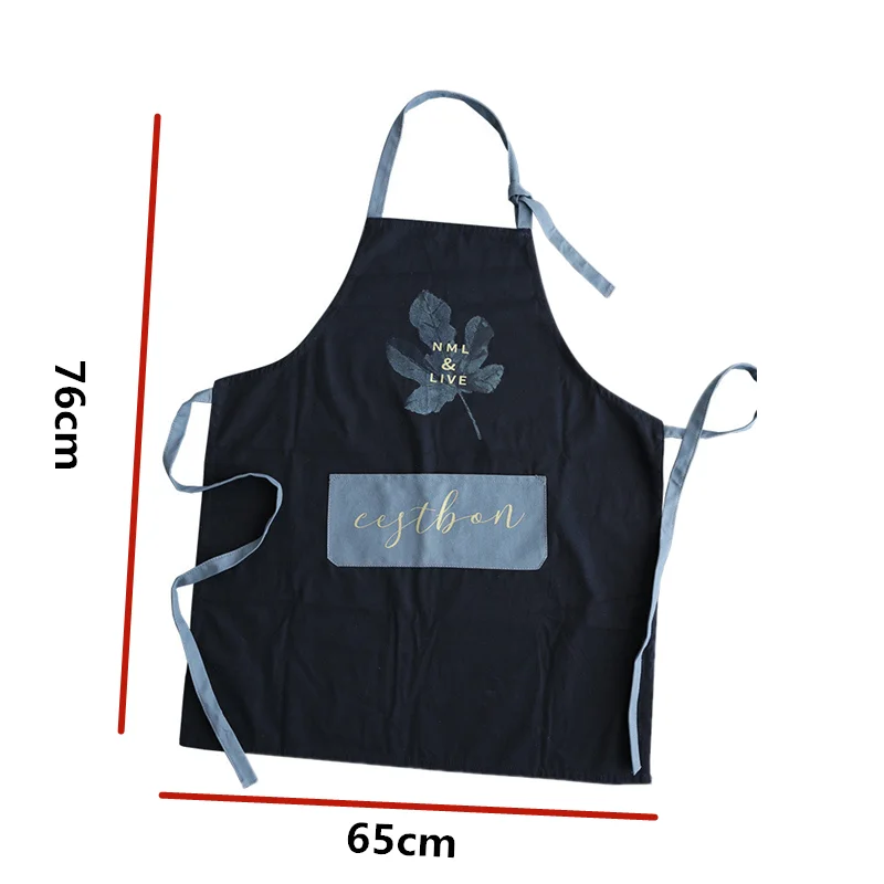Nordic Cotton Apron Women Adult Bibs Home Kitchen Cooking Baking Coffee Shop Cleaning Oil and Water Resistant Aprons