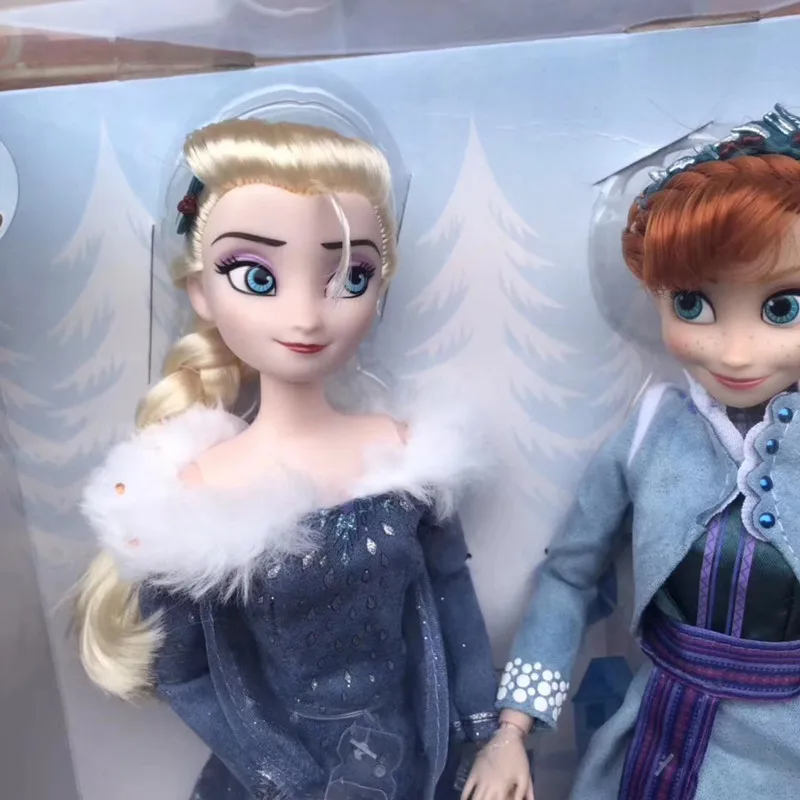 Disney Новые 3 шт. Холодное сердце принцесса Анна Эльза куклы 30 см модель игрушки для детей на день рождения Рождественский подарок коллекция энтузиастов