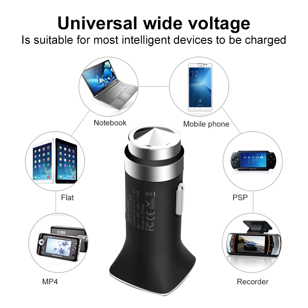 NOHON QC3.0 автомобильное зарядное устройство для iPhone huawei samsung Xiaomi LG Quick Charge 3,0 Автомобильное зарядное устройство Быстрая зарядка USB Автомобильное зарядное устройство
