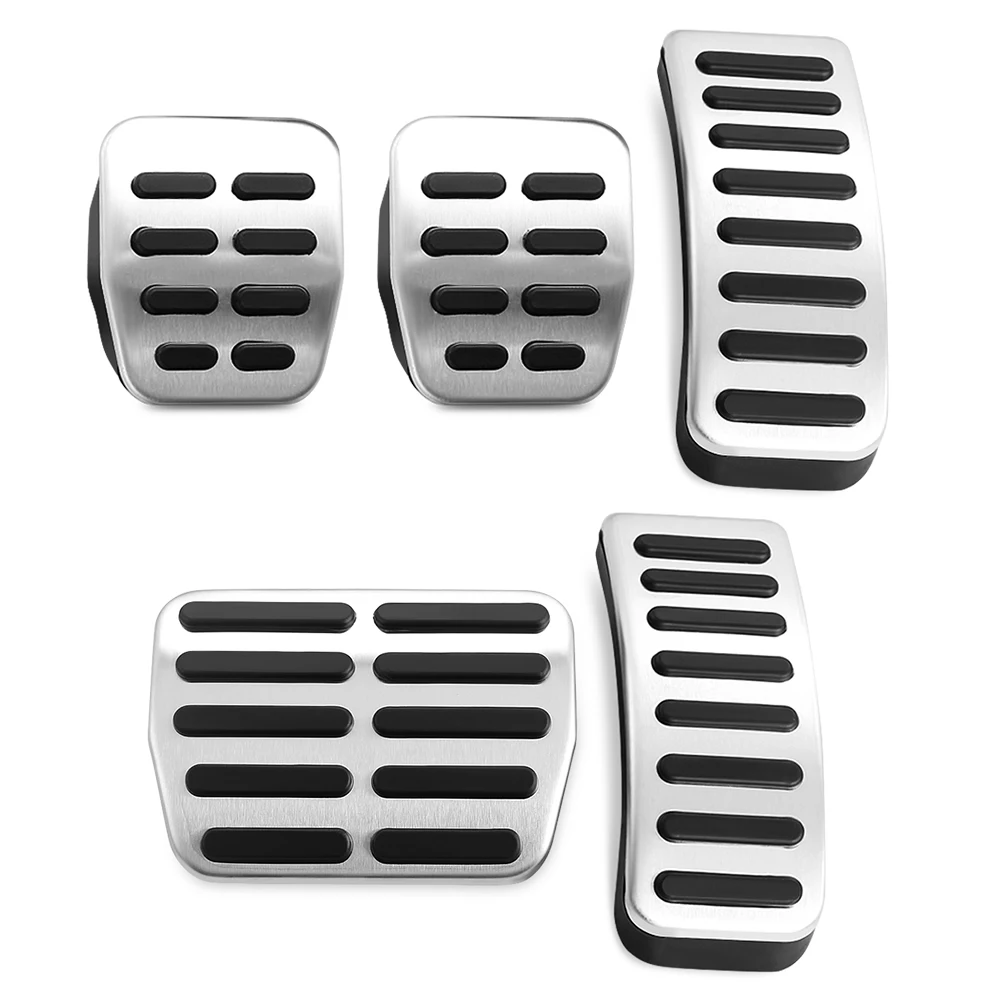 Car Accessories Car Pedals Pedal Cover Stainless Steel Pedal Cover Car Pedal Stainless Steel Pad Foot Rest FOR Volkswagen Polo VW Golf 4 Bora Beetle RSi GTI R32 Audi A3 SEAT car styling